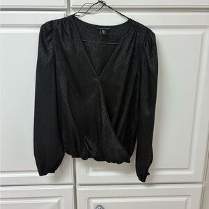 Sincerely Jules Black Wrap Blouse
